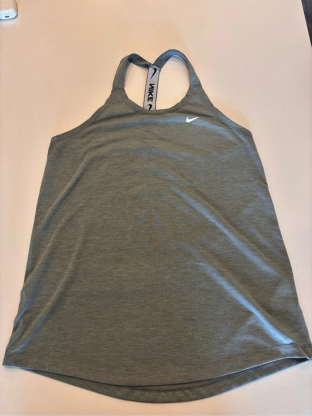 Nike Dri-FIT Racerback Training Tank – Grey | Size Small
